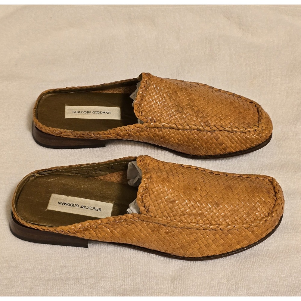 PONS QUINTANA for BERGDORF GOODMAN Womens‎ Leather Mule Slides Sandals 38 / US 8